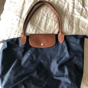Navy Le Pliage Longchamp tote